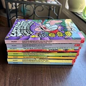 8 captain underpants soft back books
